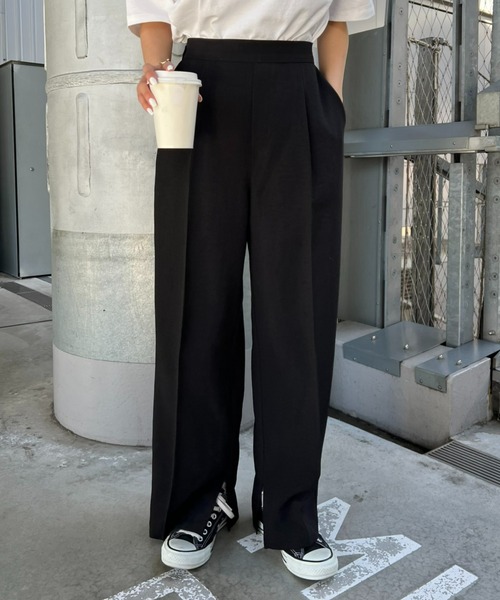 古着 リネンスラックス タックパンツ 極太 ワイドパンツ ストリート 古着 リネンタックパンツ リネンスラックス ワイドパンツ