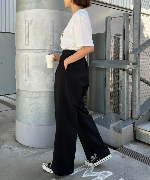 ethos ワイドパンツ 別注ノッチデザインTRワイドパンツ(1 GREY): THINGS THAT MATTER