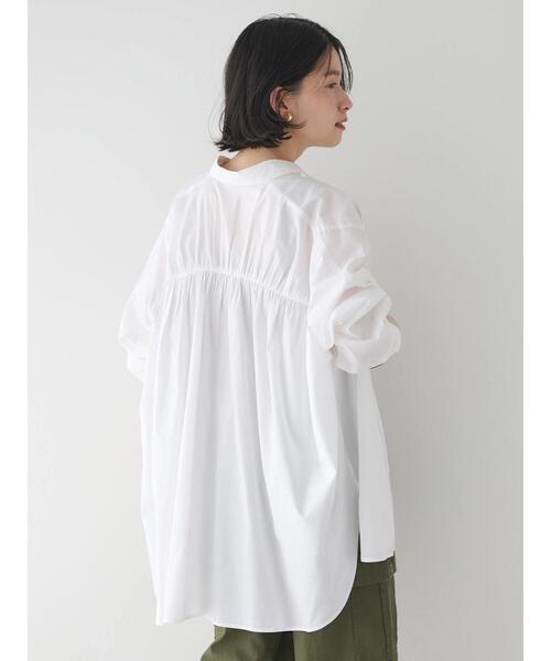 AMERICAN HOLIC（アメリカンホリック）の「接触冷感バックギャザーシャツ（シャツ/ブラウス・レディース・ストライプ/オフホワイト・L/M）」の10枚目の写真