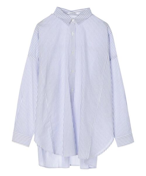 AMERICAN HOLIC（アメリカンホリック）の「接触冷感バックギャザーシャツ（シャツ/ブラウス・レディース・ストライプ/オフホワイト・L/M）」の13枚目の写真