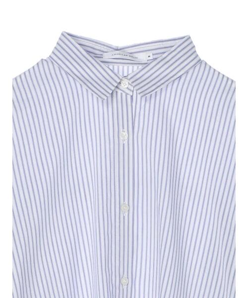 AMERICAN HOLIC（アメリカンホリック）の「接触冷感バックギャザーシャツ（シャツ/ブラウス・レディース・ストライプ/オフホワイト・L/M）」の15枚目の写真