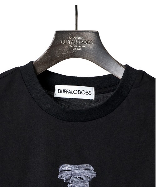 Buffalo Bobs(バッファローボブズ)の「PERFUME-RIBON(パフューム リボン) コーマ糸コットン クルーネック パフュームリボン Tシャツ(Tシャツ/カットソー・メンズ・ブラック/ホワイト/イエロー・3-4/2-3/1-2)」の7枚目の写真