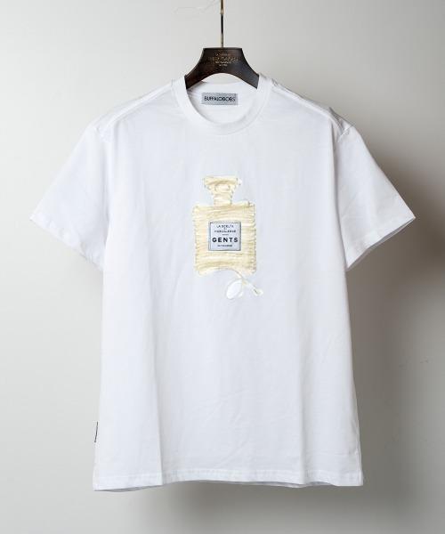 Buffalo Bobs(バッファローボブズ)の「PERFUME-RIBON(パフューム リボン) コーマ糸コットン クルーネック パフュームリボン Tシャツ(Tシャツ/カットソー・メンズ・ブラック/ホワイト/イエロー・3-4/2-3/1-2)」の4枚目の写真