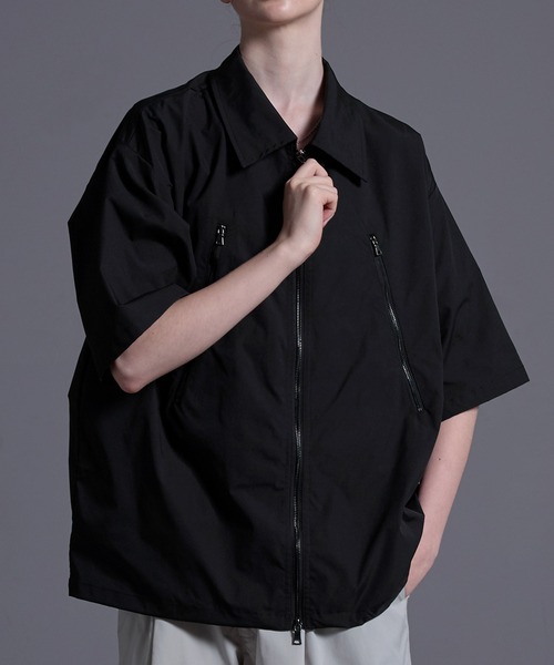 ジップデザイン ナイロンシャツジャケット（シャツ/ブラウス）｜Loose/ルース（ルース）