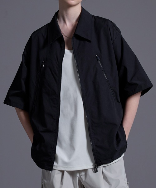 ジップデザイン ナイロンシャツジャケット（シャツ/ブラウス）｜Loose/ルース（ルース）
