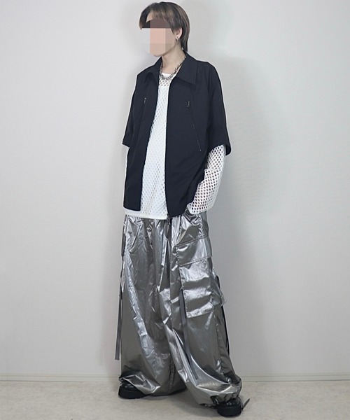 ジップデザイン ナイロンシャツジャケット（シャツ/ブラウス）｜Loose/ルース（ルース）