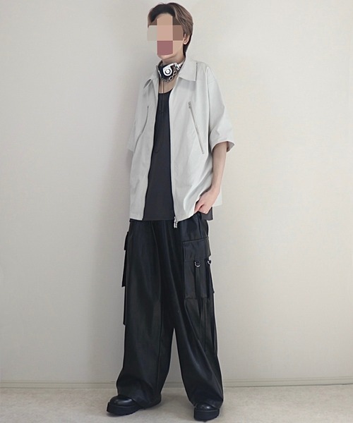 ジップデザイン ナイロンシャツジャケット（シャツ/ブラウス）｜Loose/ルース（ルース）