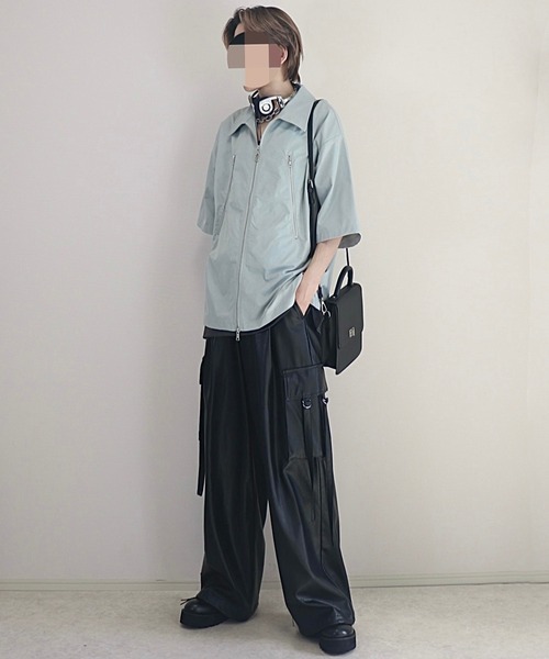 ジップデザイン ナイロンシャツジャケット（シャツ/ブラウス）｜Loose/ルース（ルース）