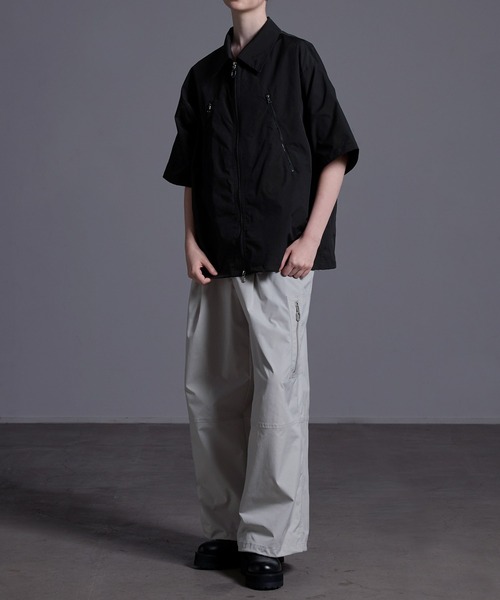 ジップデザイン ナイロンシャツジャケット（シャツ/ブラウス）｜Loose/ルース（ルース）