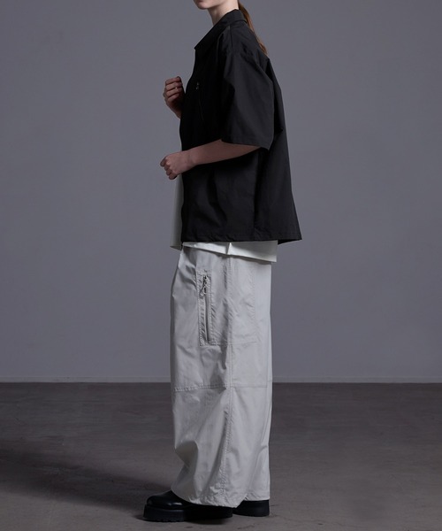 ジップデザイン ナイロンシャツジャケット（シャツ/ブラウス）｜Loose/ルース（ルース）