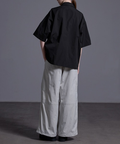 ジップデザイン ナイロンシャツジャケット（シャツ/ブラウス）｜Loose/ルース（ルース）