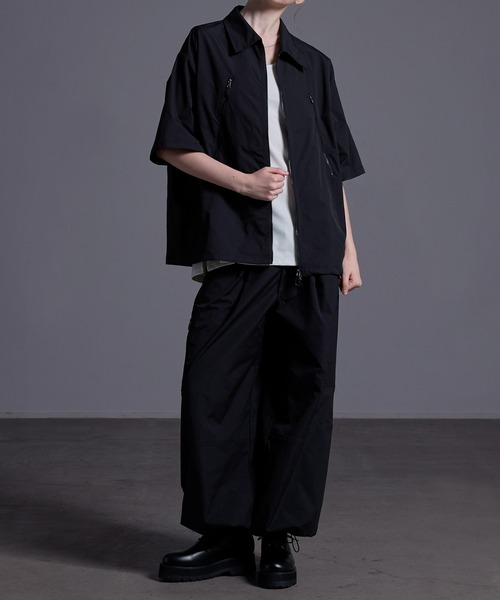 ジップデザイン ナイロンシャツジャケット（シャツ/ブラウス）｜Loose/ルース（ルース）