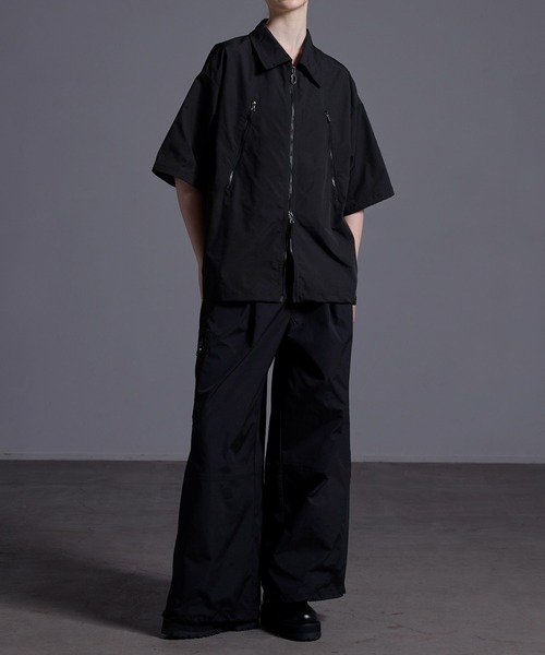 ジップデザイン ナイロンシャツジャケット（シャツ/ブラウス）｜Loose/ルース（ルース）