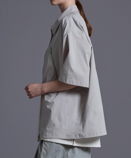 ジップデザイン ナイロンシャツジャケット（シャツ/ブラウス）｜Loose/ルース（ルース）