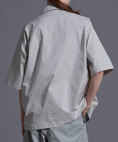 ジップデザイン ナイロンシャツジャケット（シャツ/ブラウス）｜Loose/ルース（ルース）