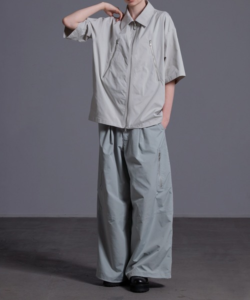 ジップデザイン ナイロンシャツジャケット（シャツ/ブラウス）｜Loose/ルース（ルース）