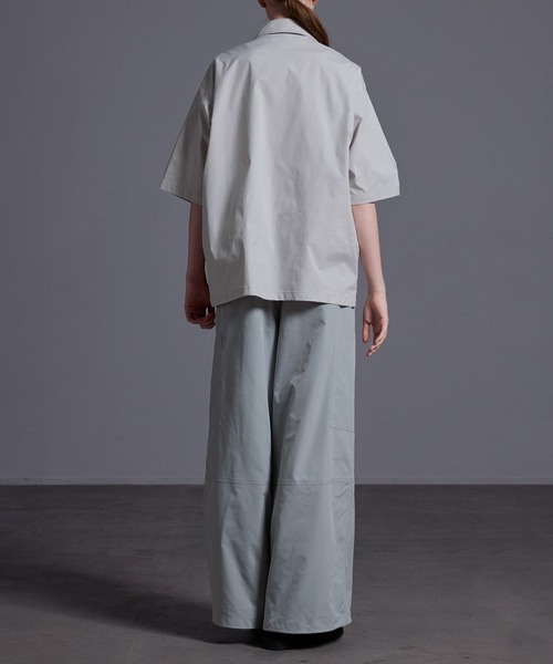 ジップデザイン ナイロンシャツジャケット（シャツ/ブラウス）｜Loose/ルース（ルース）