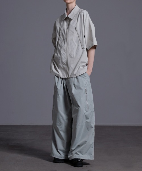 ジップデザイン ナイロンシャツジャケット（シャツ/ブラウス）｜Loose/ルース（ルース）