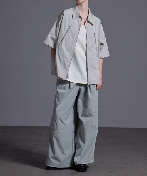 ジップデザイン ナイロンシャツジャケット（シャツ/ブラウス）｜Loose/ルース（ルース）