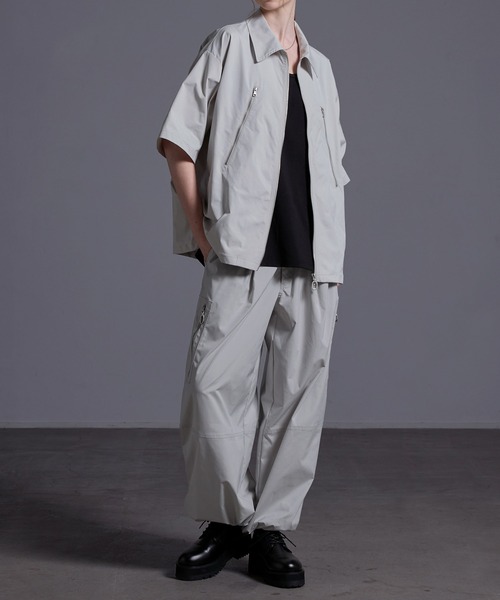 ジップデザイン ナイロンシャツジャケット（シャツ/ブラウス）｜Loose/ルース（ルース）