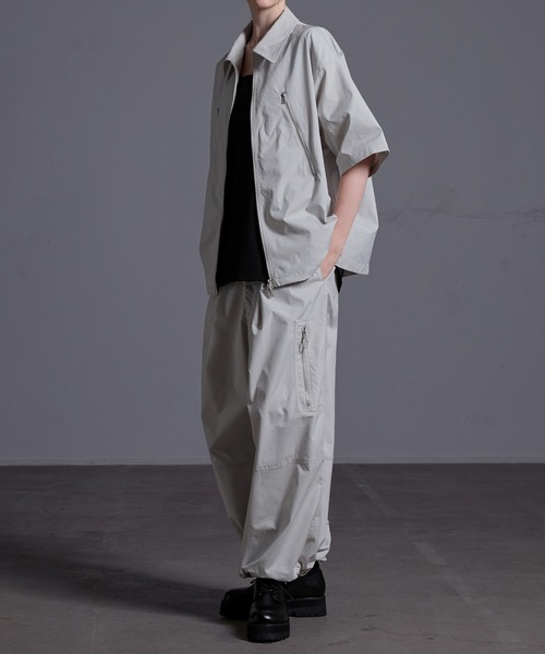 ジップデザイン ナイロンシャツジャケット（シャツ/ブラウス）｜Loose/ルース（ルース）