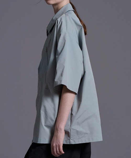 ジップデザイン ナイロンシャツジャケット（シャツ/ブラウス）｜Loose/ルース（ルース）