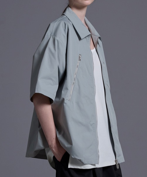 ジップデザイン ナイロンシャツジャケット（シャツ/ブラウス）｜Loose/ルース（ルース）