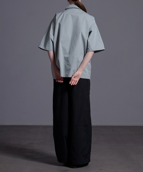 ジップデザイン ナイロンシャツジャケット（シャツ/ブラウス）｜Loose/ルース（ルース）