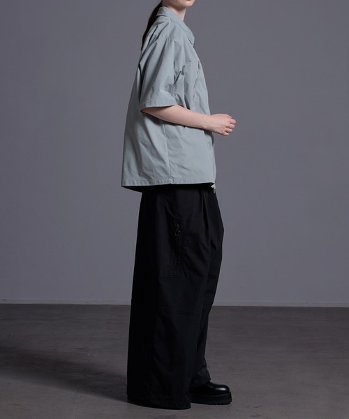 ジップデザイン ナイロンシャツジャケット（シャツ/ブラウス）｜Loose/ルース（ルース）