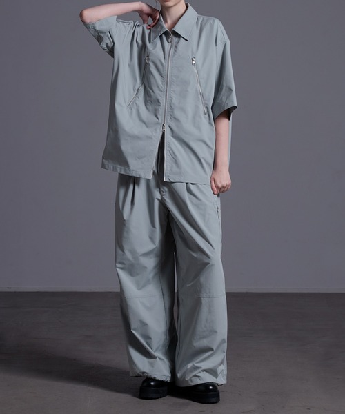 ジップデザイン ナイロンシャツジャケット（シャツ/ブラウス）｜Loose/ルース（ルース）