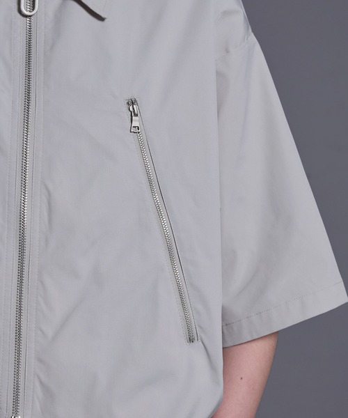 ジップデザイン ナイロンシャツジャケット（シャツ/ブラウス）｜Loose/ルース（ルース）