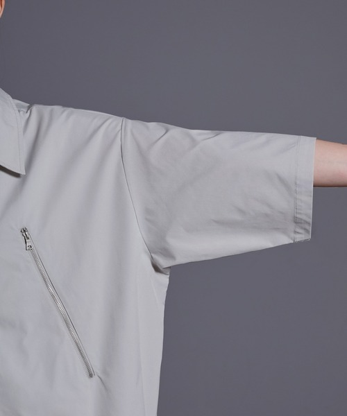 ジップデザイン ナイロンシャツジャケット（シャツ/ブラウス）｜Loose/ルース（ルース）