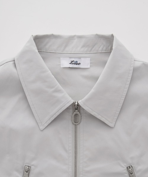ジップデザイン ナイロンシャツジャケット（シャツ/ブラウス）｜Loose/ルース（ルース）