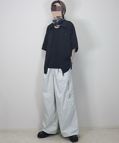 ジップデザイン ナイロンシャツジャケット（シャツ/ブラウス）｜Loose/ルース（ルース）