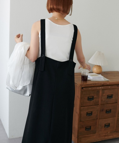 DISCOAT(ディスコート)の「【WEB限定】カットサロペットワンピース(ワンピース・レディース・チャコールグレー/ブラック・MEDIUM)」の12枚目の写真