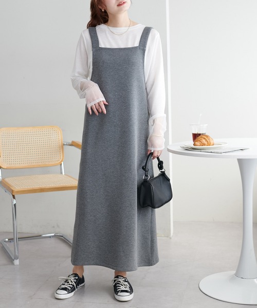DISCOAT(ディスコート)の「【WEB限定】カットサロペットワンピース(ワンピース・レディース・チャコールグレー/ブラック・MEDIUM)」の13枚目の写真