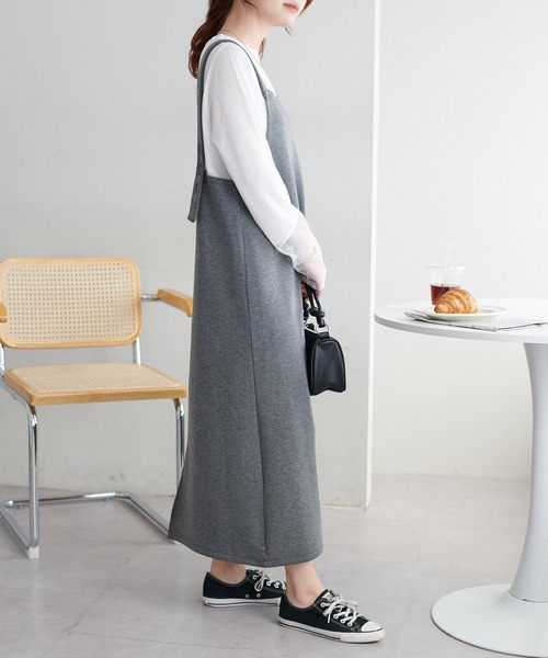 DISCOAT(ディスコート)の「【WEB限定】カットサロペットワンピース(ワンピース・レディース・チャコールグレー/ブラック・MEDIUM)」の15枚目の写真