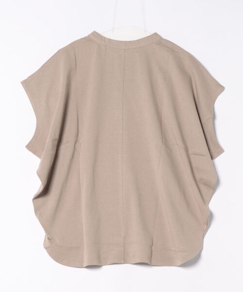 itto...(イット)の「綿100%キーネックドルマンTシャツ(Tシャツ/カットソー・レディース・アイボリー/ブラック/チャコール/グレイッシュベージュ/グリーン・M)」の6枚目の写真