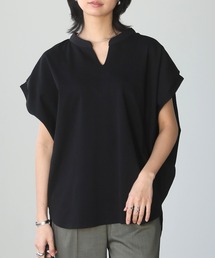 綿100%キーネックドルマンTシャツ