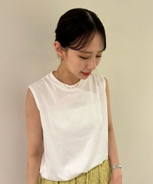 フレンチスリーブカットトップス【手洗い可能】