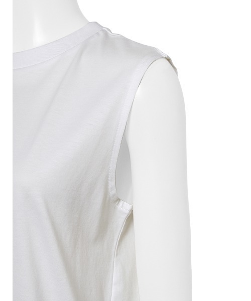 Mila Owen（ミラオーウェン）の「フレンチスリーブカットトップス【手洗い可能】（Tシャツ/カットソー・レディース・ホワイト/イエロー/ブラック・0/1）」の6枚目の写真