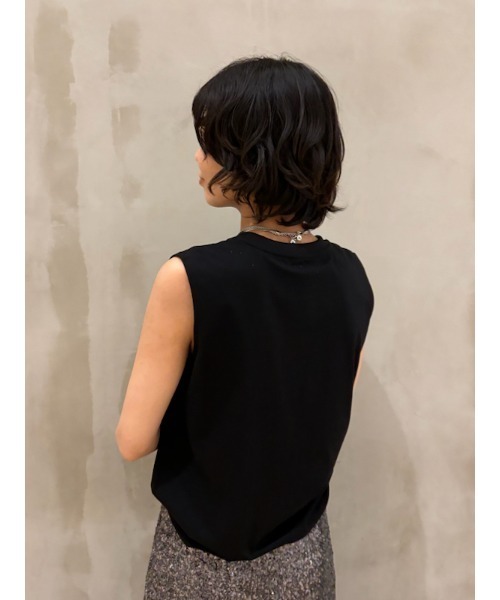 Mila Owen（ミラオーウェン）の「フレンチスリーブカットトップス【手洗い可能】（Tシャツ/カットソー・レディース・ホワイト/イエロー/ブラック・0/1）」の18枚目の写真