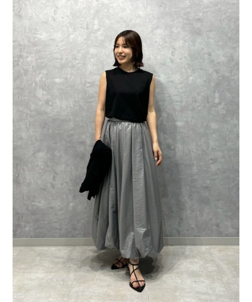 Mila Owen（ミラオーウェン）の「フレンチスリーブカットトップス【手洗い可能】（Tシャツ/カットソー・レディース・ホワイト/イエロー/ブラック・0/1）」の20枚目の写真