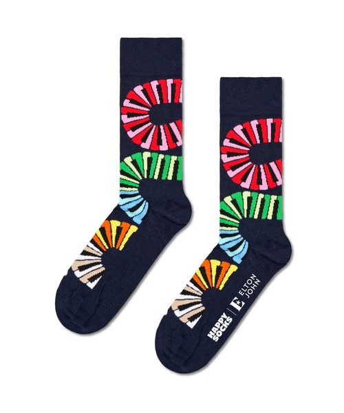 Happy Socks（ハッピーソックス）の「【Happy Socks × ELTON JPHM】 Limited sock（ソックス/靴下・レディース・ブルー/ネイビー/オフホワイト/ブラック・SMALL/MEDIUM）」の7枚目の写真