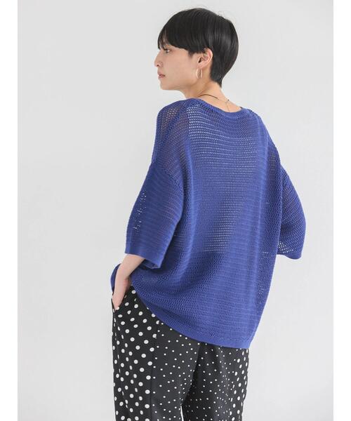 AMERICAN HOLIC（アメリカンホリック）の「透かし編み半袖ニットプル