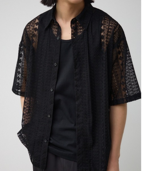 AZUL by moussy(アズールバイマウジー)の「オルテガシアーシャツ(シャツ/ブラウス・メンズ・ブラック/オフホワイト/オレンジ・FREE)」の2枚目の写真