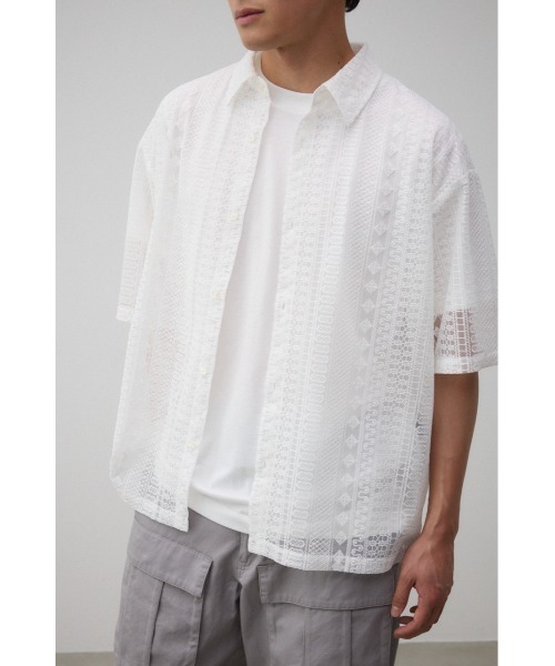 AZUL by moussy(アズールバイマウジー)の「オルテガシアーシャツ(シャツ/ブラウス・メンズ・ブラック/オフホワイト/オレンジ・FREE)」の11枚目の写真