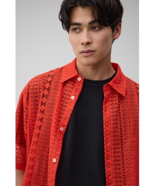 AZUL by moussy(アズールバイマウジー)の「オルテガシアーシャツ(シャツ/ブラウス・メンズ・ブラック/オフホワイト/オレンジ・FREE)」の18枚目の写真