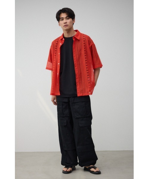 AZUL by moussy(アズールバイマウジー)の「オルテガシアーシャツ(シャツ/ブラウス・メンズ・ブラック/オフホワイト/オレンジ・FREE)」の17枚目の写真