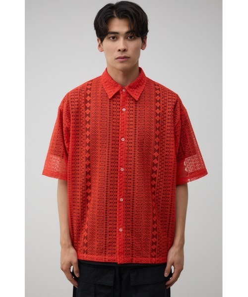 AZUL by moussy(アズールバイマウジー)の「オルテガシアーシャツ(シャツ/ブラウス・メンズ・ブラック/オフホワイト/オレンジ・FREE)」の16枚目の写真